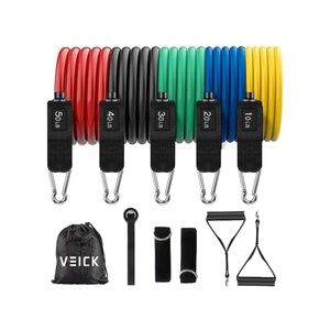 VEICK Resistance Bands, Exercise /Workout Bands Set for Working Out with Handles